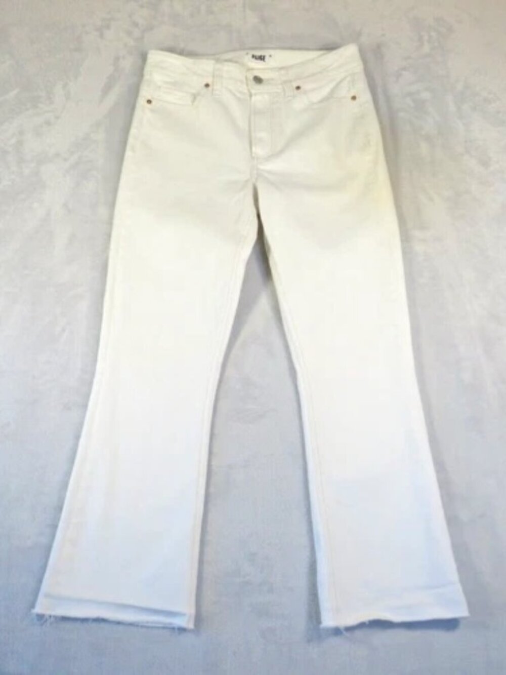 Paige Jeans White Colette Crop Flare jeans